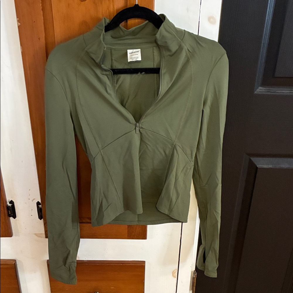 PINK Victoria's Secret Sage Green Zip-Up Jacket